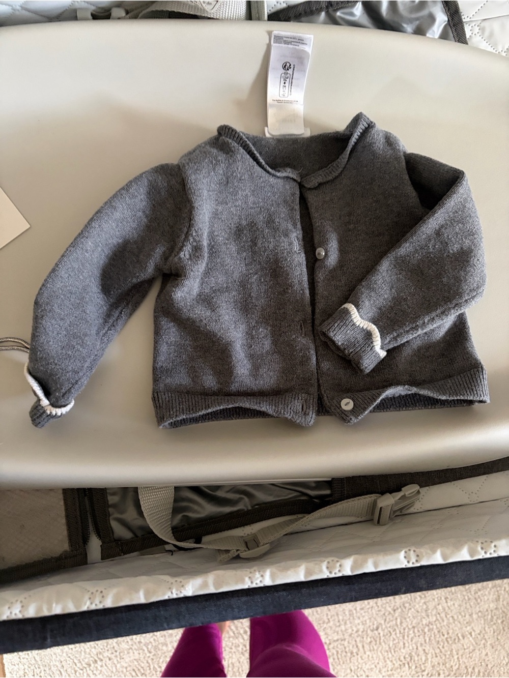 Toddler Knit Cardigan in Gray jacadi